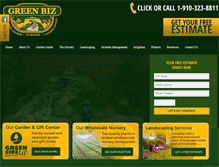 Tablet Screenshot of greenbiznursery.com